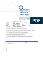 Case Study Cover Sheet: American International University-Bangladesh