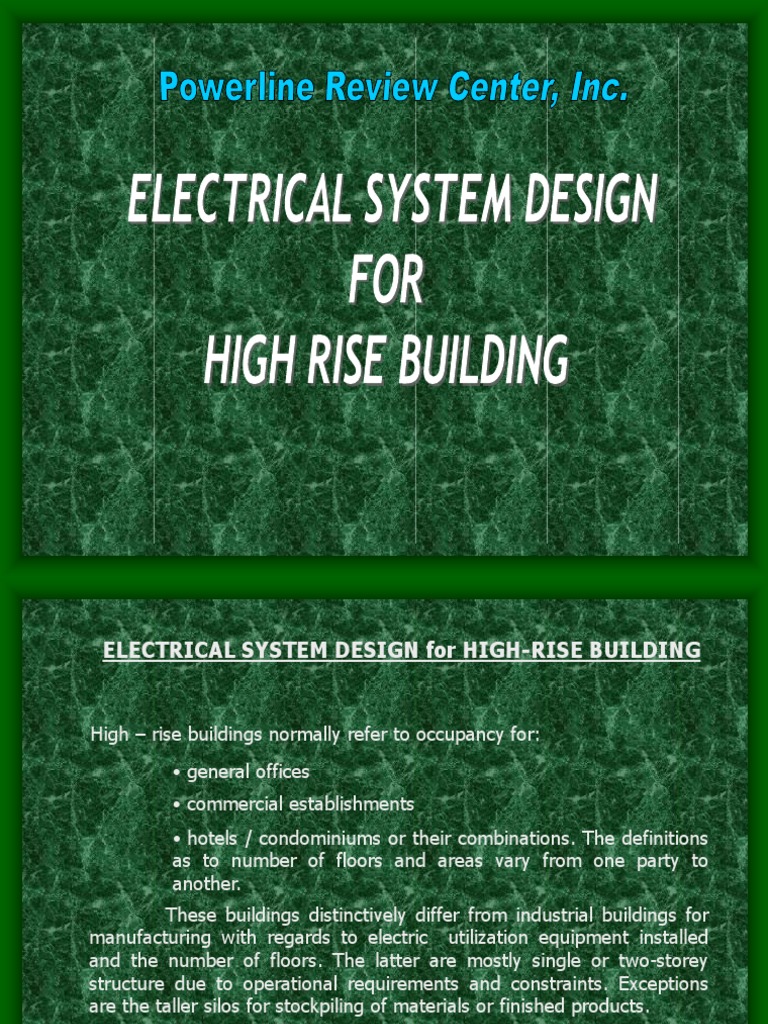 ElectricalSystemforHighRiseBuilding.ppt Electric Power