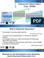Classroom Observation Tool - RPMS