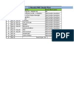 1 Month PMP Study Plan: Sl. No Day Chapters Bench Mark Exams 1 NA