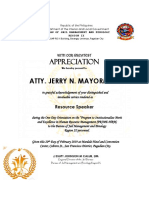 Appreciation: Atty. Jerry N. Mayormita