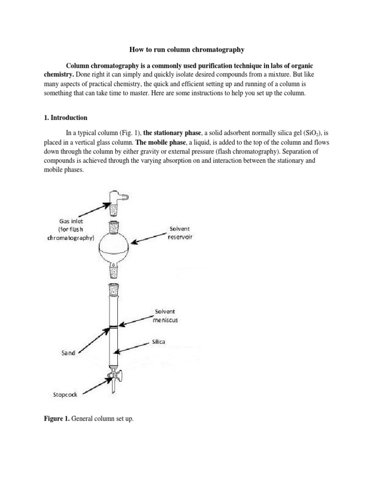 How To Run Column Chromatography PDF Chromatography Laboratories