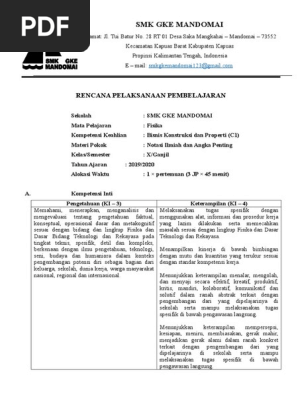 Rpp Notasi Ilmiah Dan Angka Penting