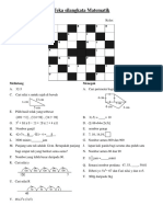 Teka Silang Kata Bulan Sains Dan Matematik