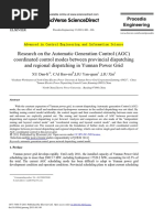 Research On The Automatic Generation Control (AGC) Coordinated Control Modes Between Provincial Dispatching and Regional Dispatching in Yunnan Power Grid