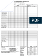 School Form 2 (SF2) Daily Attendance Report of Learners