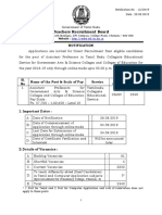 Teachers Recruitment Board: Notification