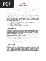 Technical Notes On Digital Audio and Video Compression