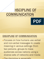 The Discipline of Communication