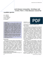 Stomatitis. Aetiology and A Review. Part 2. Oral Diseases Caused Candida Species