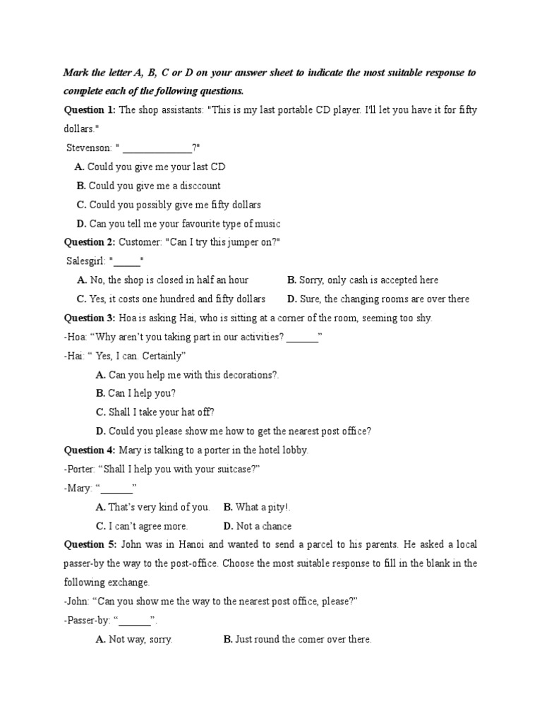 Responses to 14 Communication Questions | PDF | Vietnam