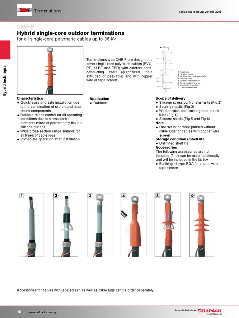 Medium Voltage Cable Terminations | PDF | Insulator (Electricity ...