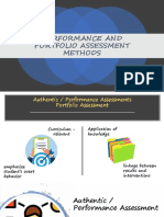Performance and Portfolio Assessment Methods