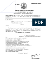Finance (Allowances) Department: G.O.No.107, D ATED 28 April, 201 4