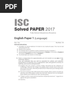 English 12th 2017 Paper I