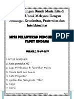 Pelantikan Pengurum KMK Fapet Undana. 28092019