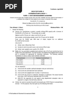 Cost Management Accounting Question Paper MTP Series II New Syllabus