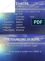 Lesson 1 Roman Lesson1 Founding of Rome