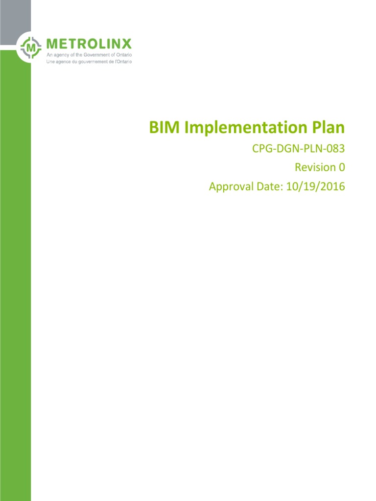 Metrolinx BIM Implementation Plan | PDF | Building Information Modeling ...