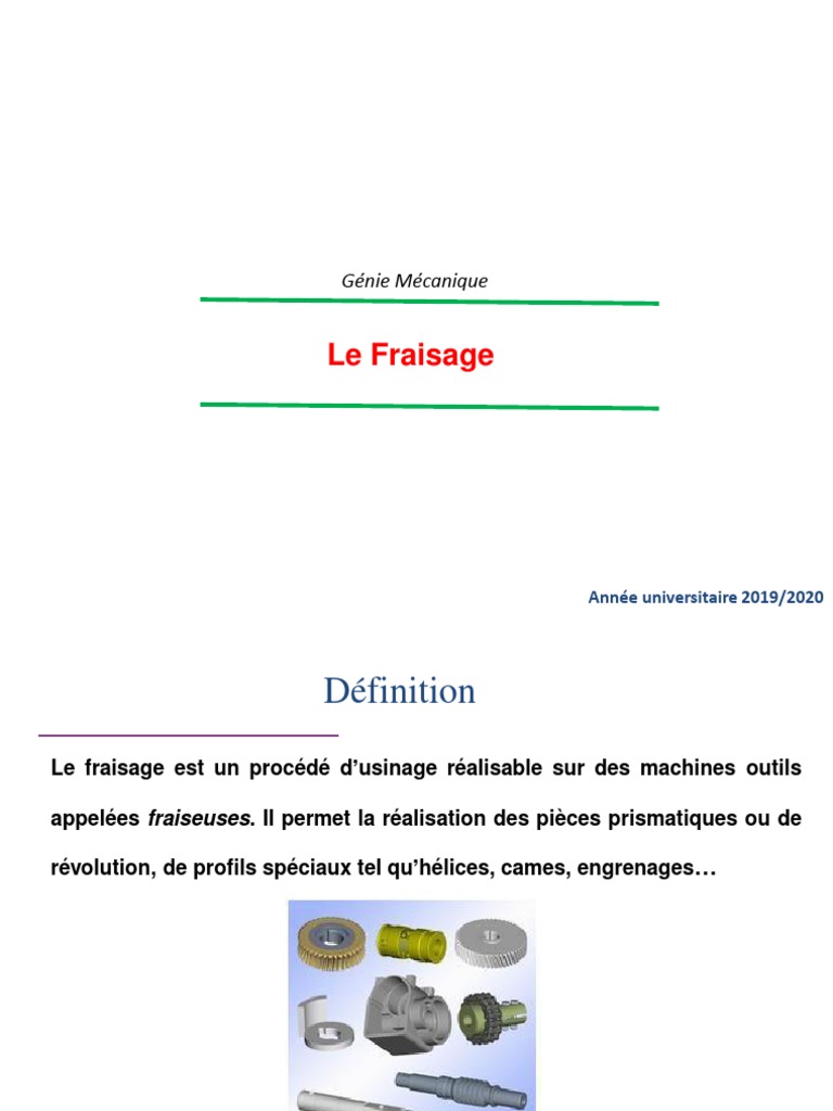 Fraisage de profils