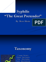 Syphilis "The Great Pretender": By: Bruce Martin