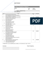 Student Progress Report: Senior High School