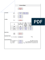 Circular Beam: Radius R No of Supports N