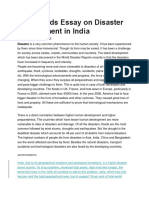 1530 Words Essay On Disaster Management in India