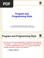 Program and Programming Style: The Practice of Programming