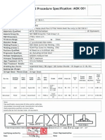 Weld Procedure MDK001