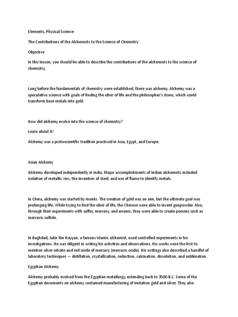 Alchemy Pdf Alchemy Chemistry