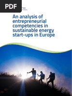 An Analysis of Entrepreneurial Competencies in Sustainable Energy Start Ups in Europe