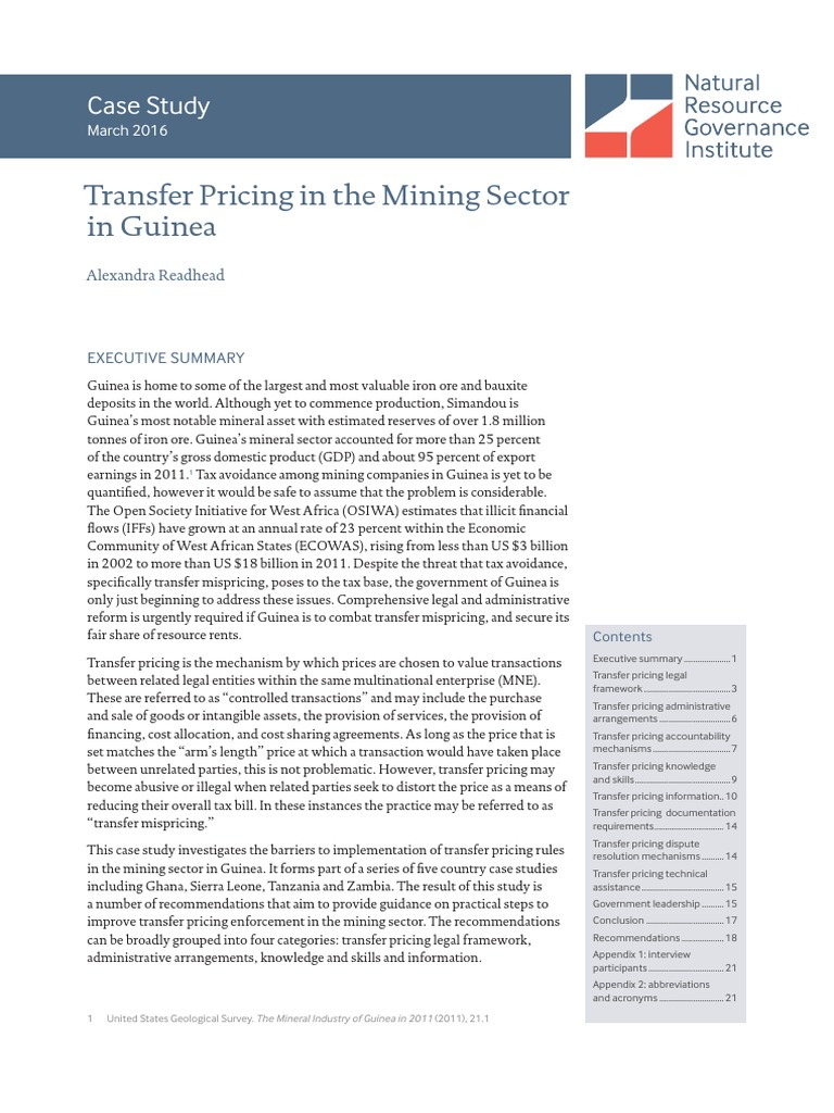 Bauxite Transfert Pricing PDF Taxes Mining