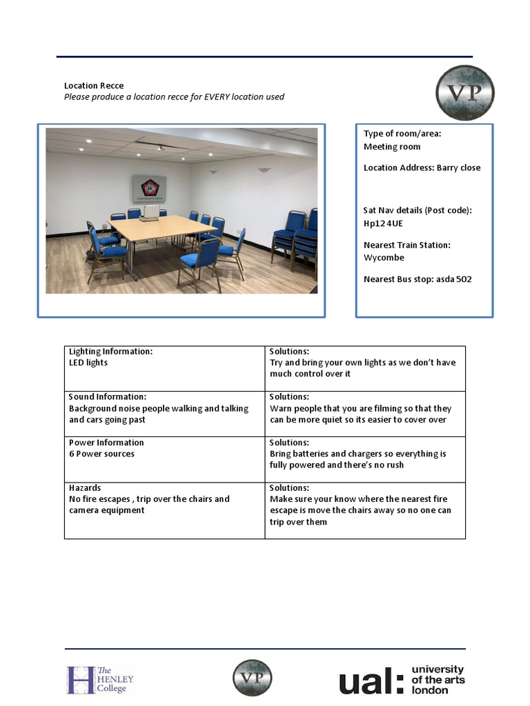 Location Recce Guide for Filming | PDF