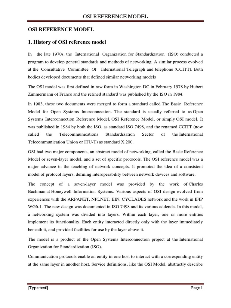 Osi Reference Model | PDF | Osi Model | Computer Network