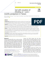 Factors Associated With Cessation of Exclusive Breastfeeding at 1 and 2 Months Postpartum in Taiwan