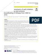 Trends and Determinants of Early Initiation of Breastfeeding and Exclusive Breastfeeding in Ethiopia From 2000 To 2016