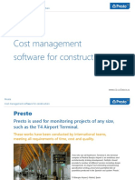 Presto Cost Management for Construction