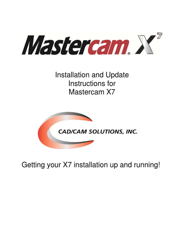 Mastercam X7 Installation & Update Guide | PDF | Directory (Computing ...