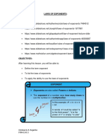 Laws of Exponents: References:: Christian Dy R. Regatcho STEM 11Y1-2