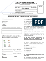 Avaliação de Ciências da II Unidade