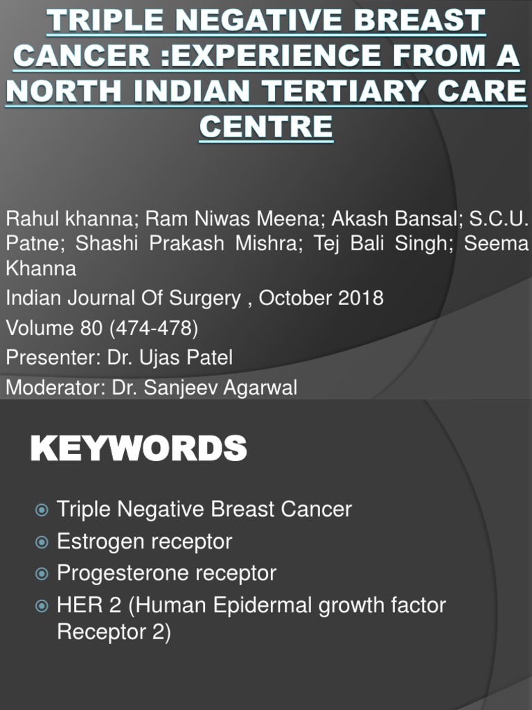 Triple Negative Breast Cancer Pdf Breast Cancer Cancer