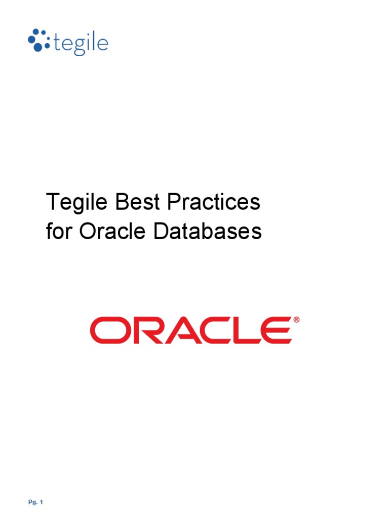Best Practices de Oracle | PDF | Oracle Database | Databases