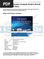 Noise and Vibration Analysis Anders Brandt John Wiley & Sons