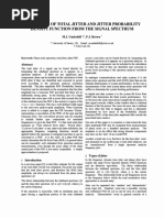 Estimation of Total Jitter and Jitter Probability Density Function From the Signal Spectrum