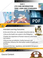 Unit 1 Health Care Information Regulations, Laws and Standards