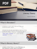 Literary Theory: Prepared By: Cedrick Abad