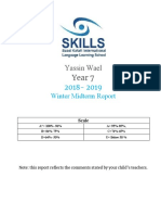 Yassin Wael Year 7: 2018-2019 Winter Midterm Report