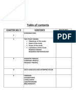 Table of Contents Research Report