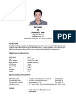 Resume OF Dennis R. Ami: Objectives